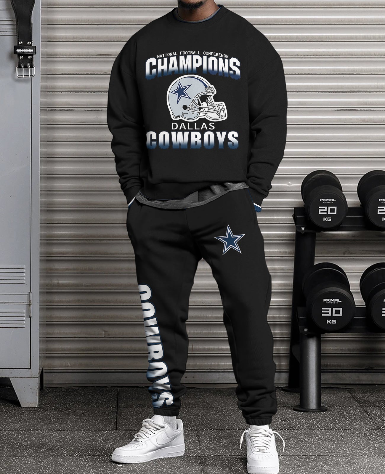 Dallas Cowboys 3D sweatsuit and sweatpants 2 piece outfits