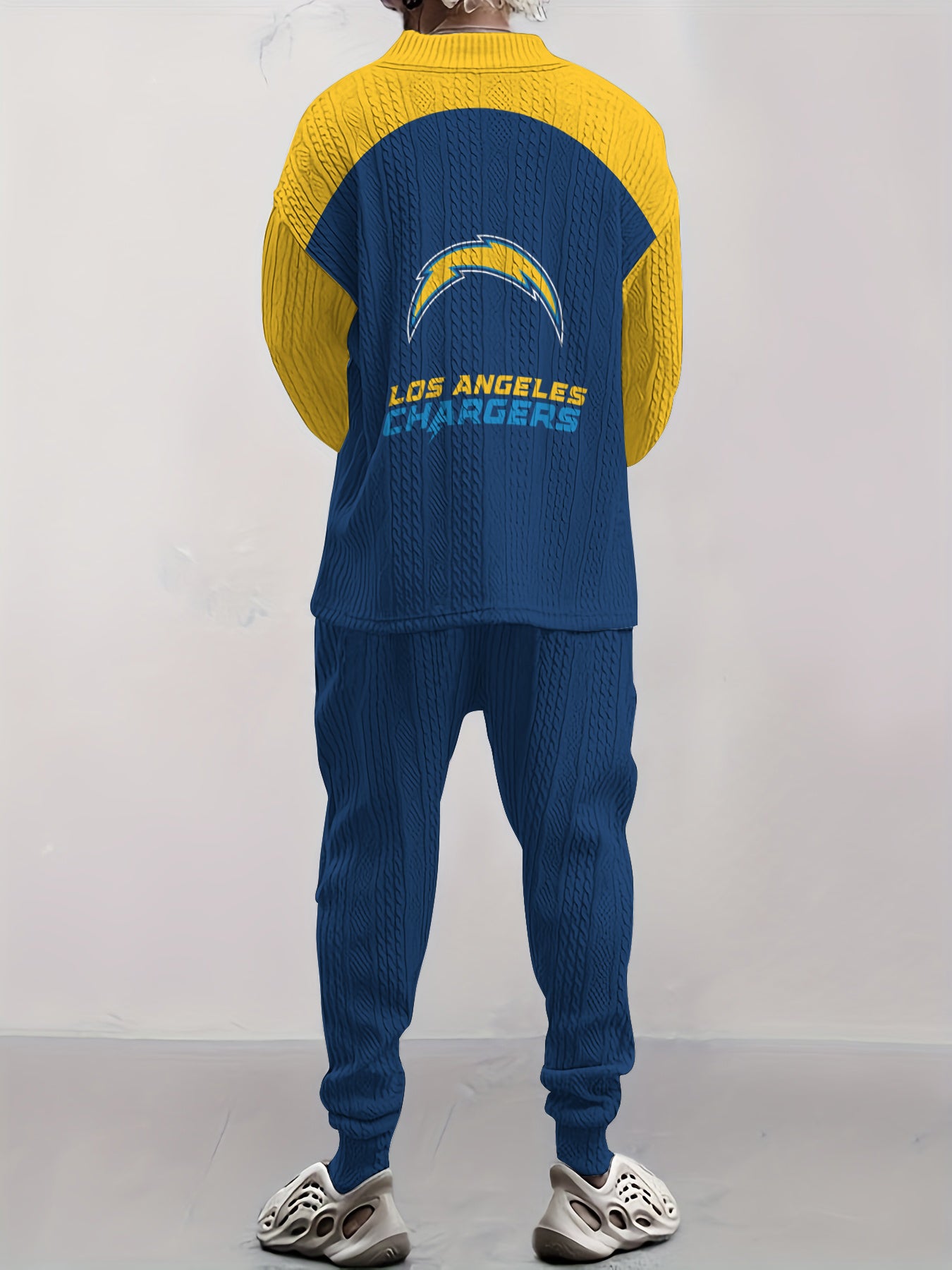 Los Angeles Chargers Classic All-Season Long Sleeve V-Neck Pullover Sweater