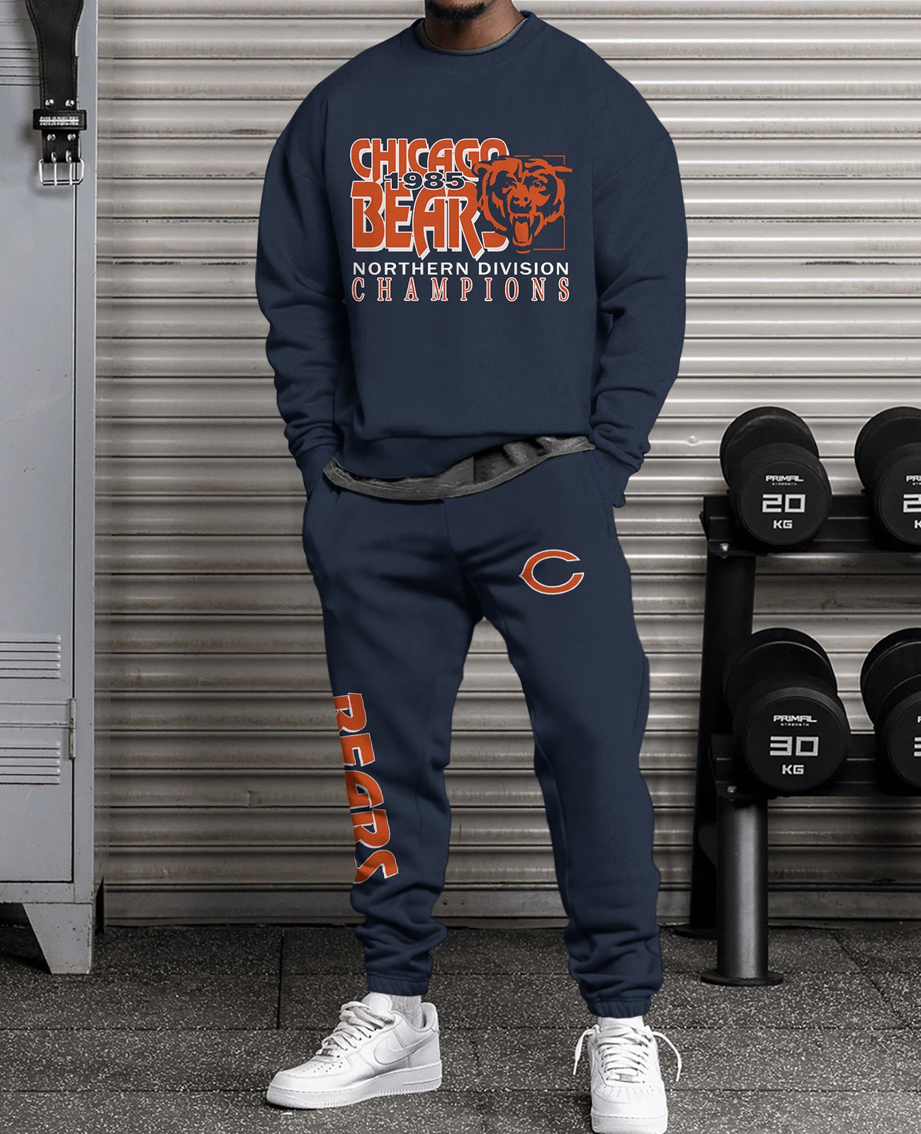 Chicago Bears 3D sweatsuit and sweatpants 2 piece outfits