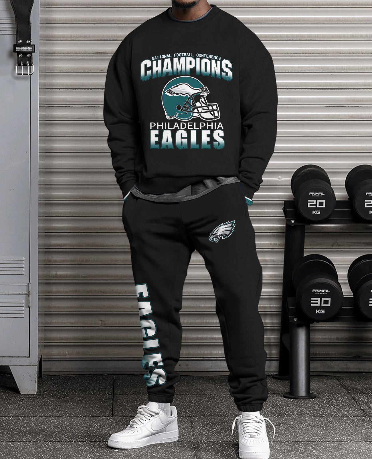 Philadelphia Eagles 3D sweatsuit and sweatpants 2 piece outfits