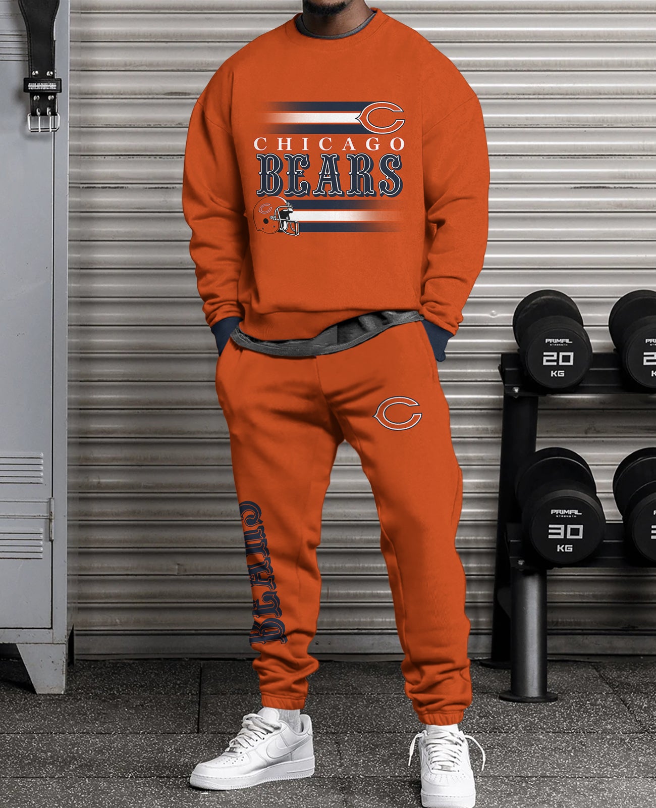 Chicago Bears 3D sweatsuit and sweatpants 2 piece outfits