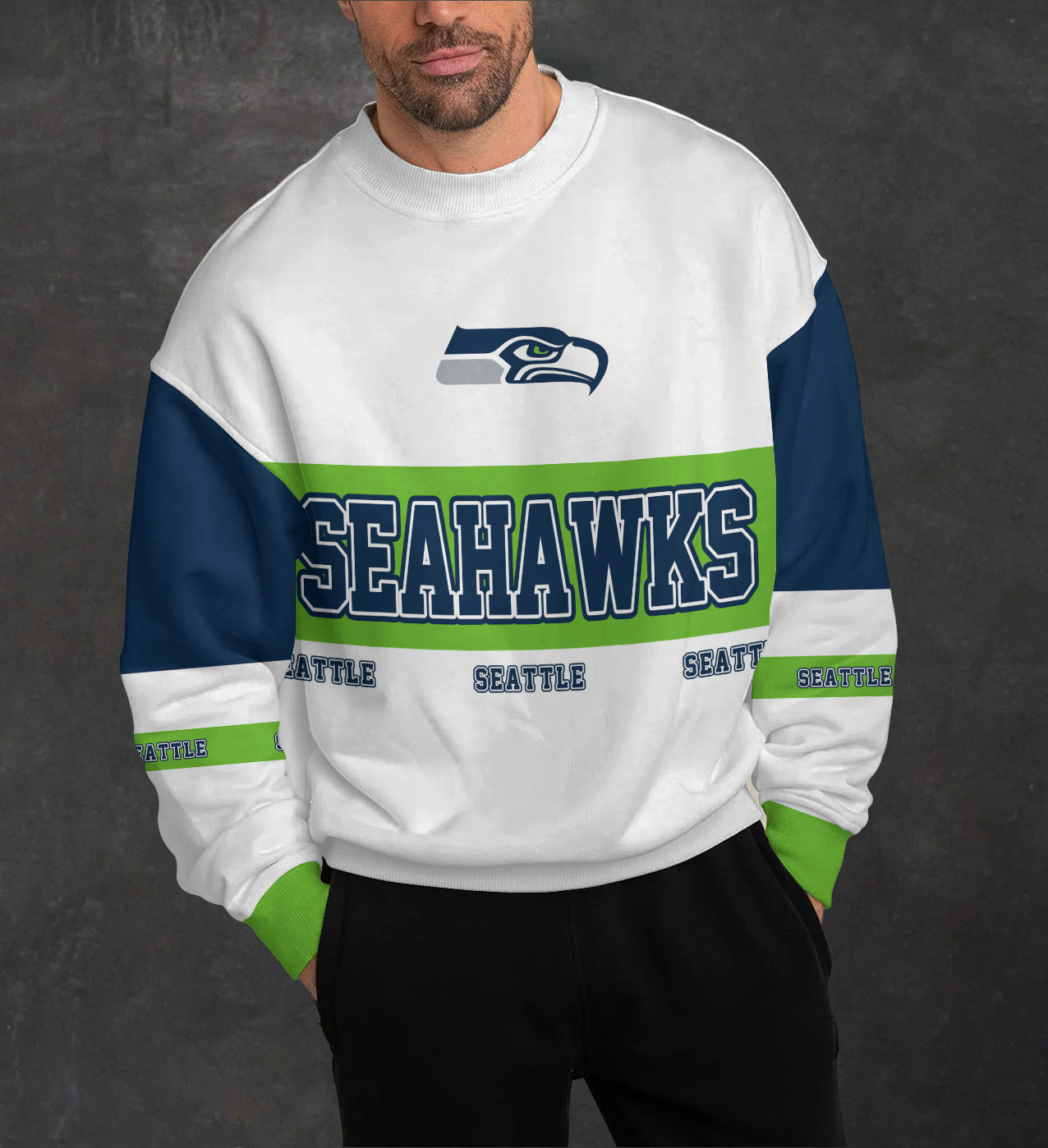 Seattle Seahawks 3D Limited Edition Crew Neck sweatshirt