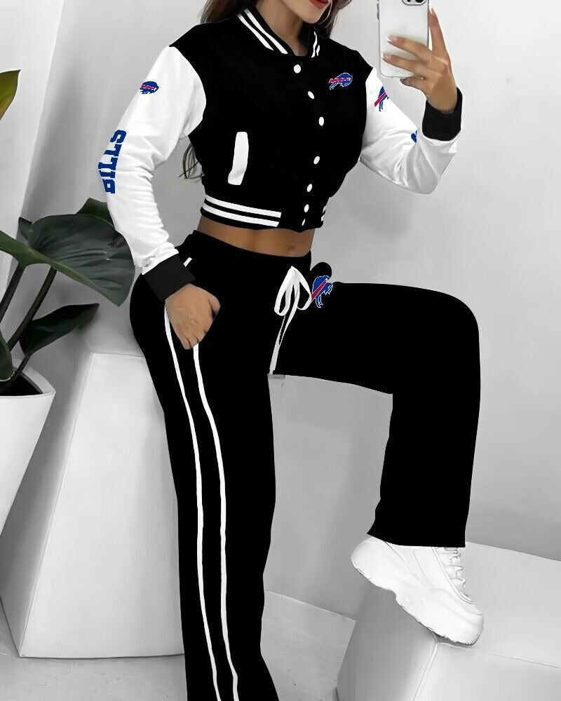 Buffalo Bills 3D Printed Varsity Jacket Set