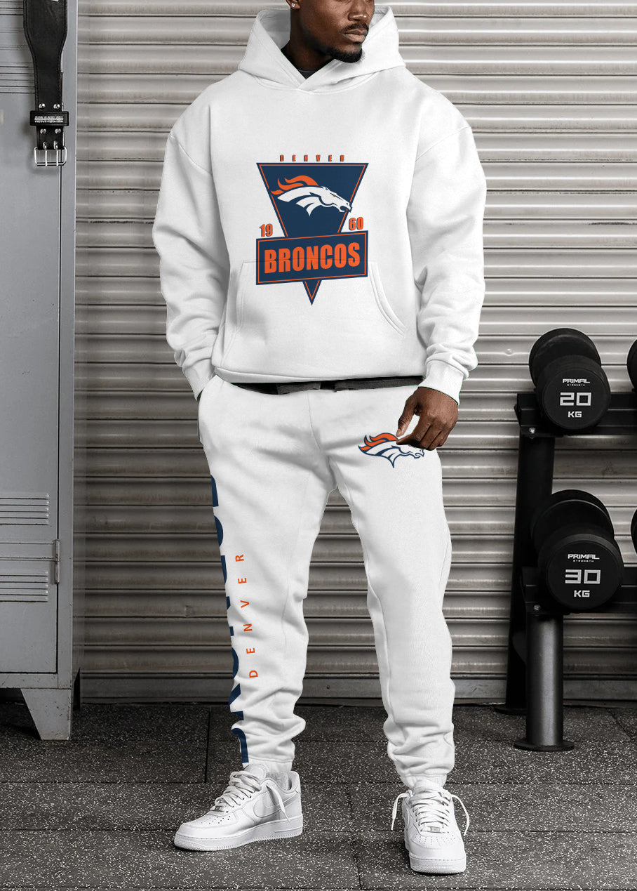 Denver Broncos 3D Printed Pullover Hoodie And Sweatpant 2pcs Tracksuits