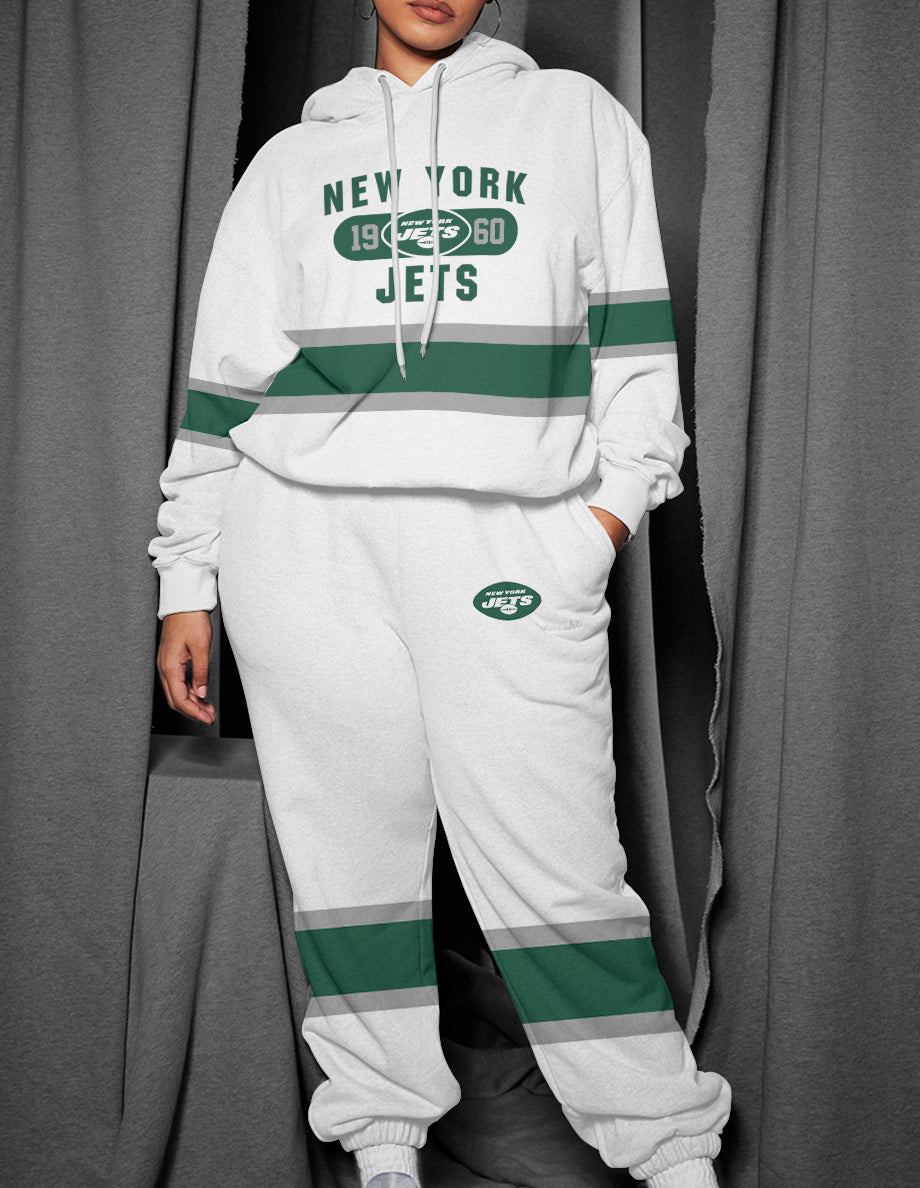 New York Jets 3D Printed Pullover Hoodie And Sweatpant 2pcs Tracksuits