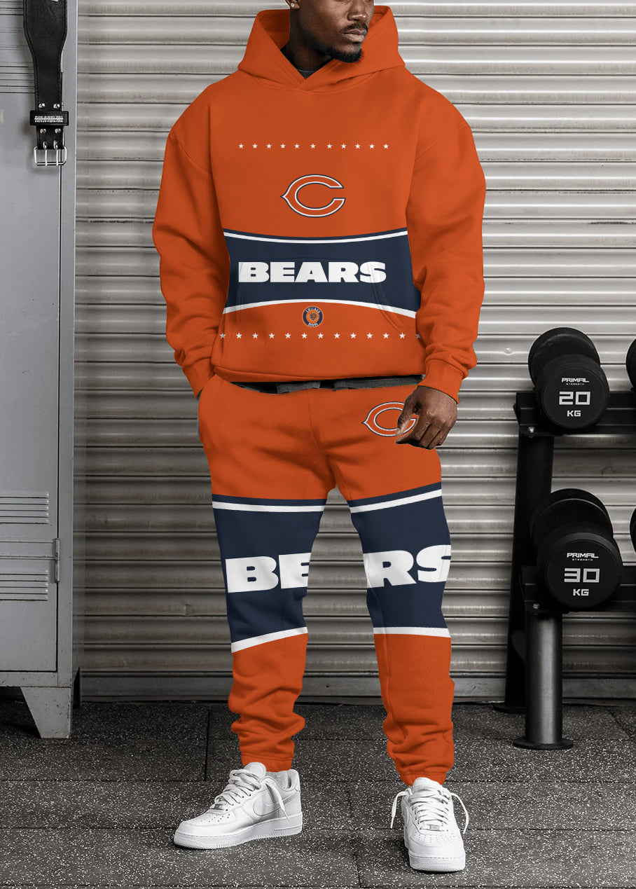 Chicago Bears 3D Printed Pullover Hoodie And Sweatpant 2pcs Tracksuits