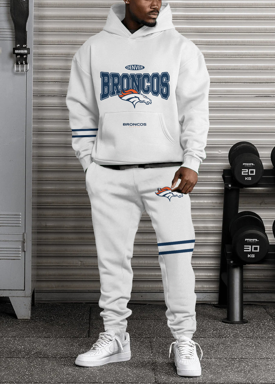 Denver Broncos 3D Printed Pullover Hoodie And Sweatpant 2pcs Tracksuits