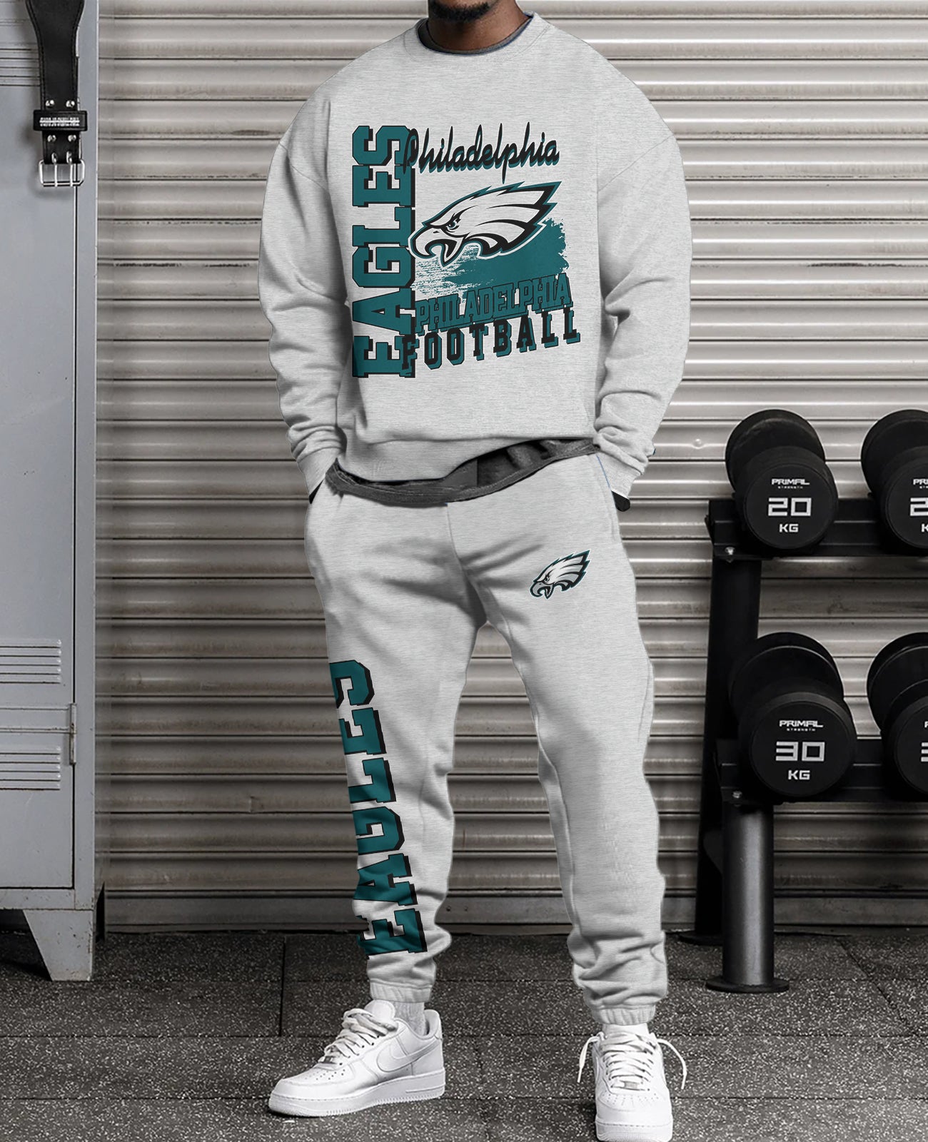 Philadelphia Eagles 3D sweatsuit and sweatpants 2 piece outfits