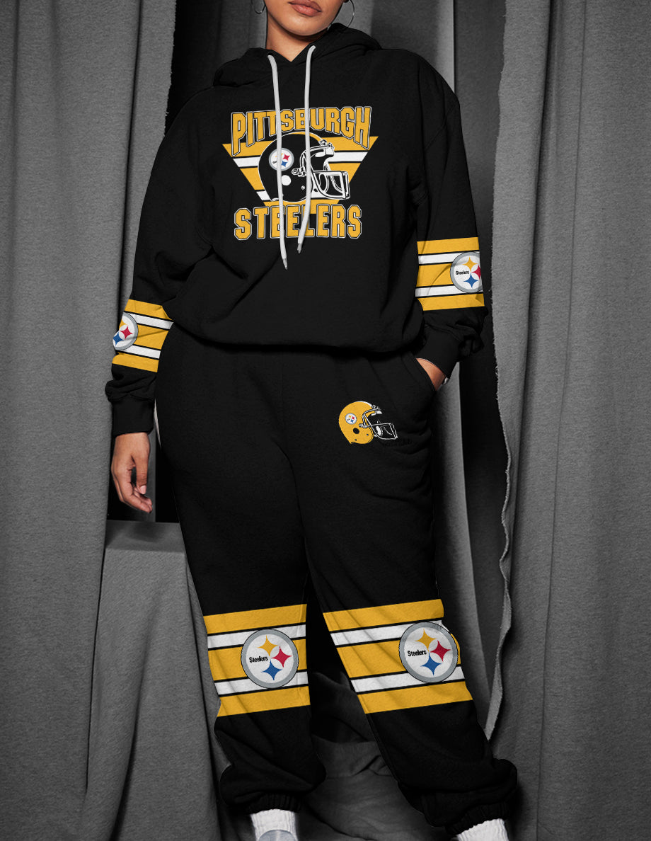 Pittsburgh Steelers 3D Printed Pullover Hoodie And Sweatpant 2pcs Tracksuits