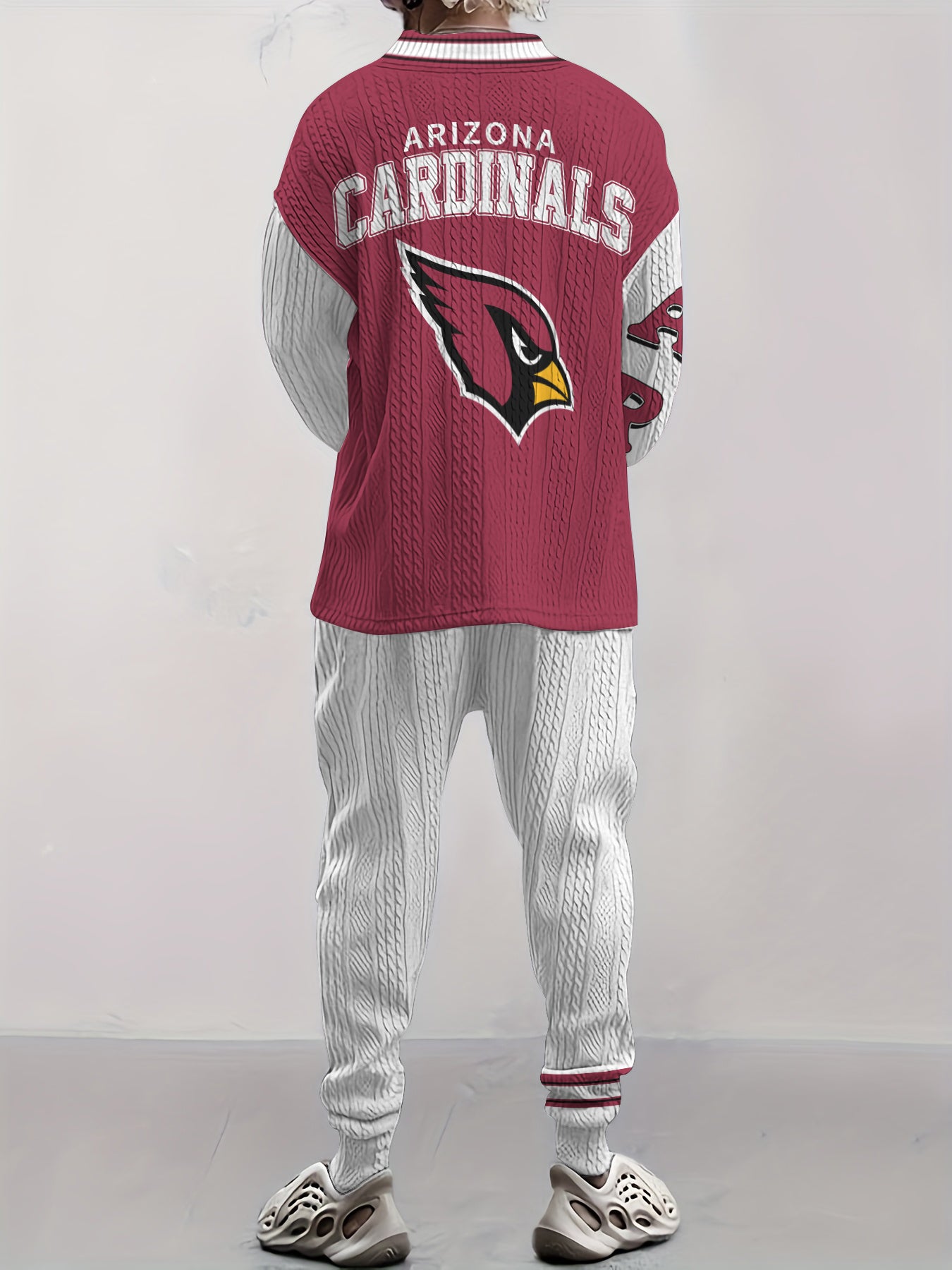 Arizona Cardinals Classic All-Season Long Sleeve V-Neck Pullover Sweater