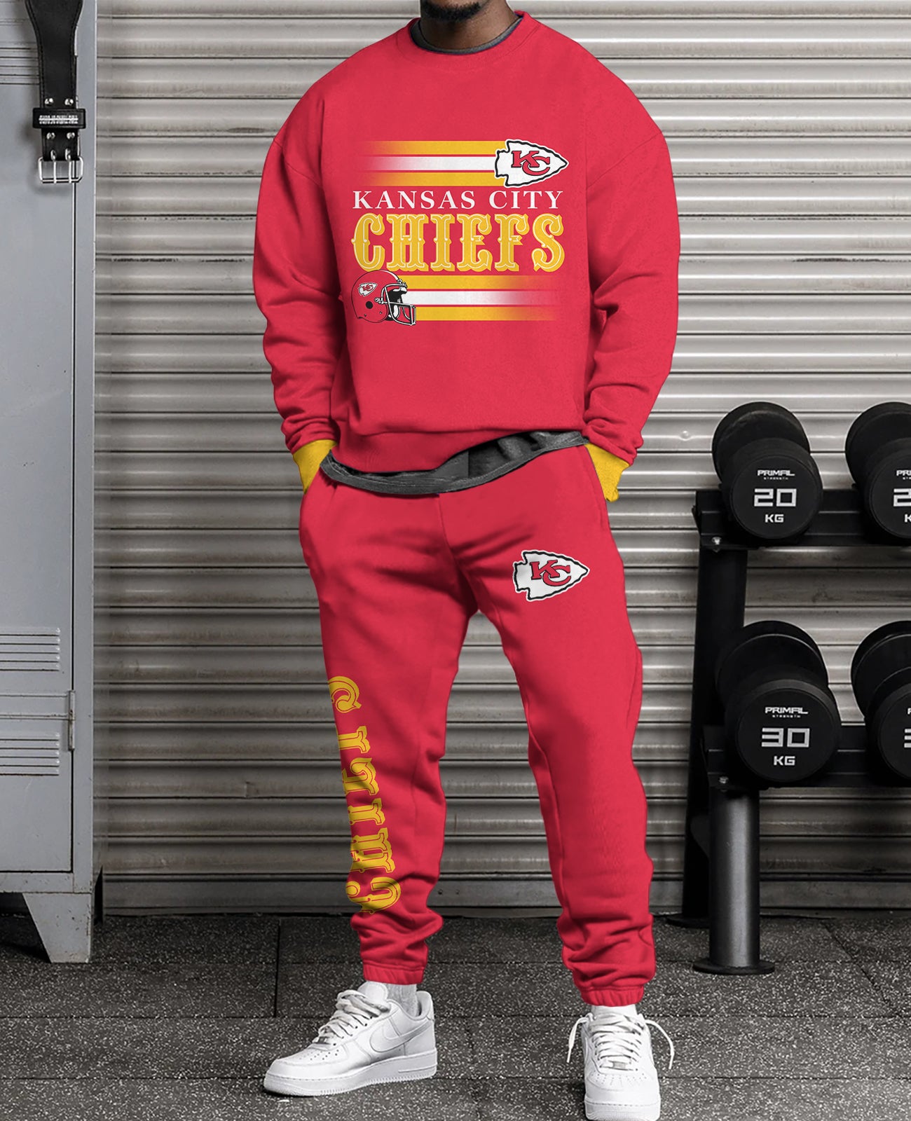 Kansas City Chiefs 3D sweatsuit and sweatpants 2 piece outfits