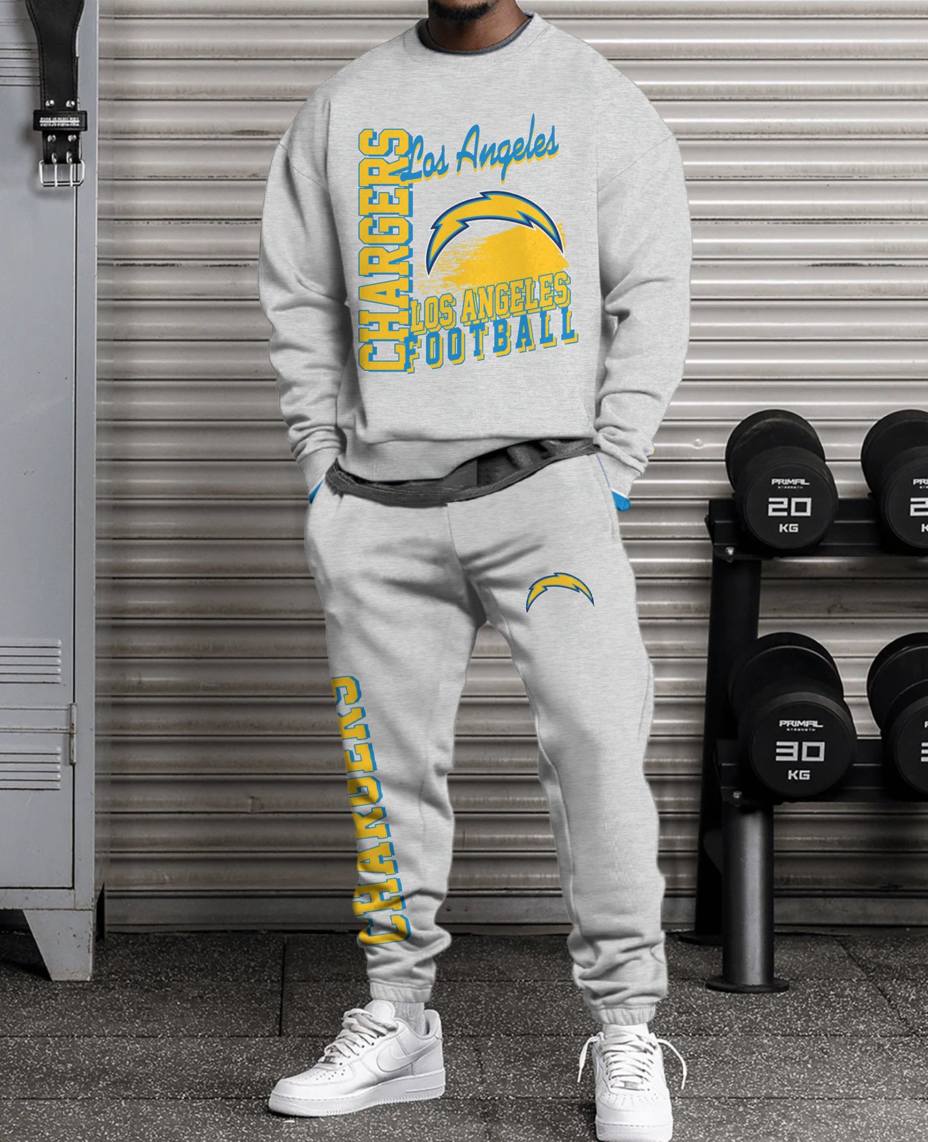 Los Angeles Chargers 3D sweatsuit and sweatpants 2 piece outfits