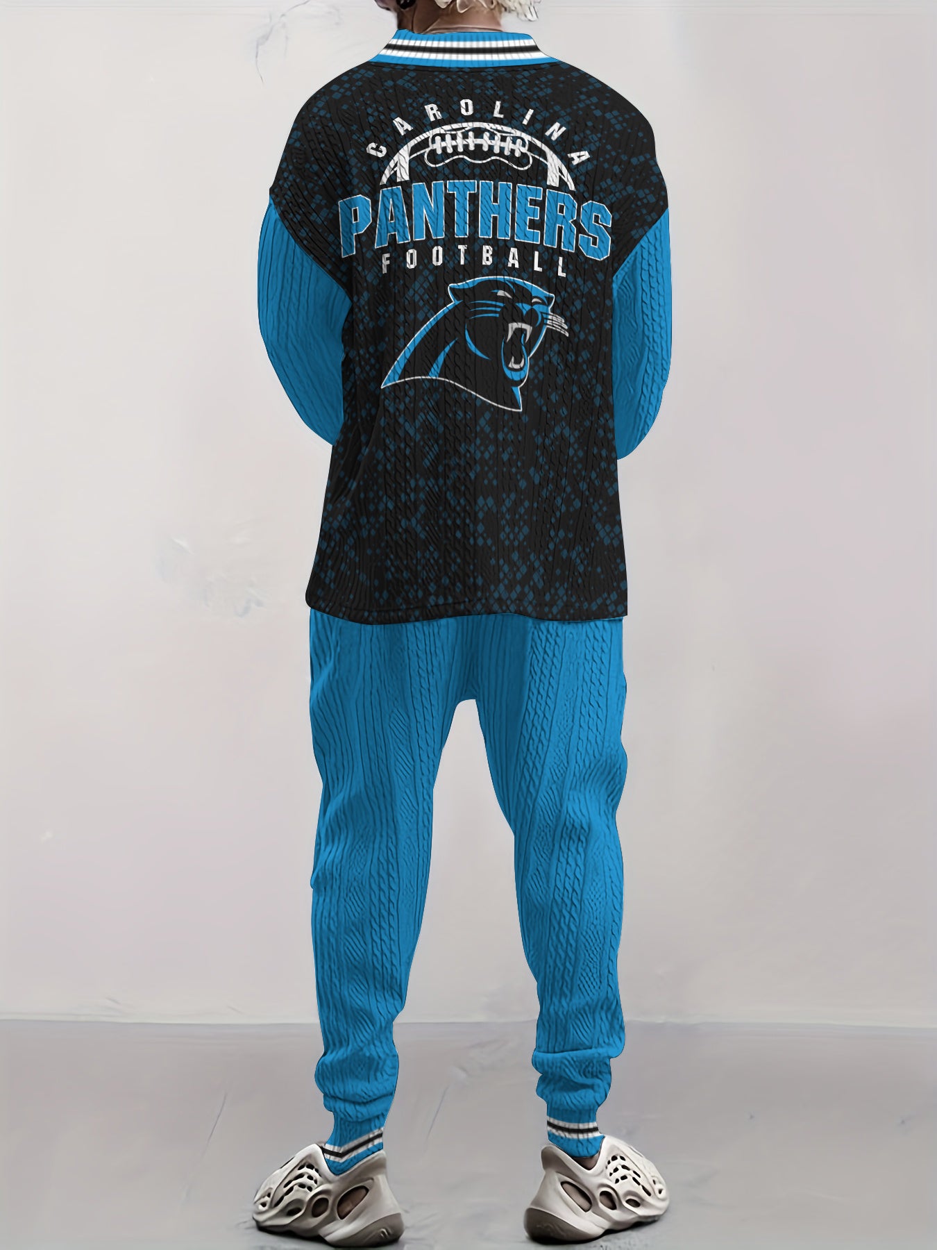 Carolina Panthers Classic All-Season Long Sleeve V-Neck Pullover Sweater