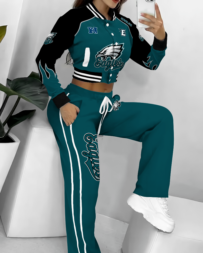 Philadelphia Eagles 3D Printed Varsity Jacket Set