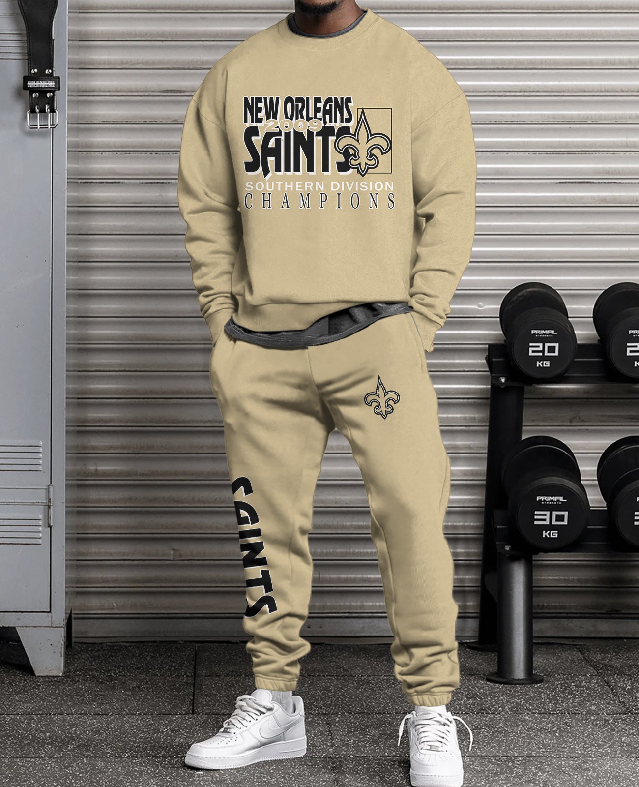New Orleans Saints 3D sweatsuit and sweatpants 2 piece outfits