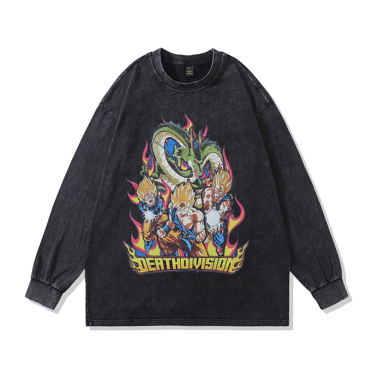 "Death Division" Vintage Washed Long Sleeve Shirt