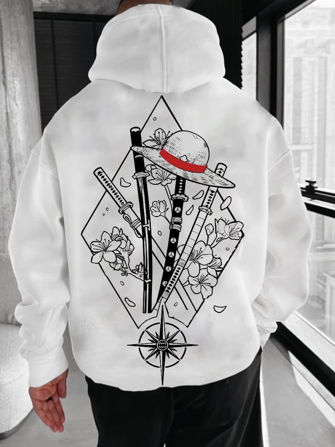 Men's Simple   Three-Knife Hoodie