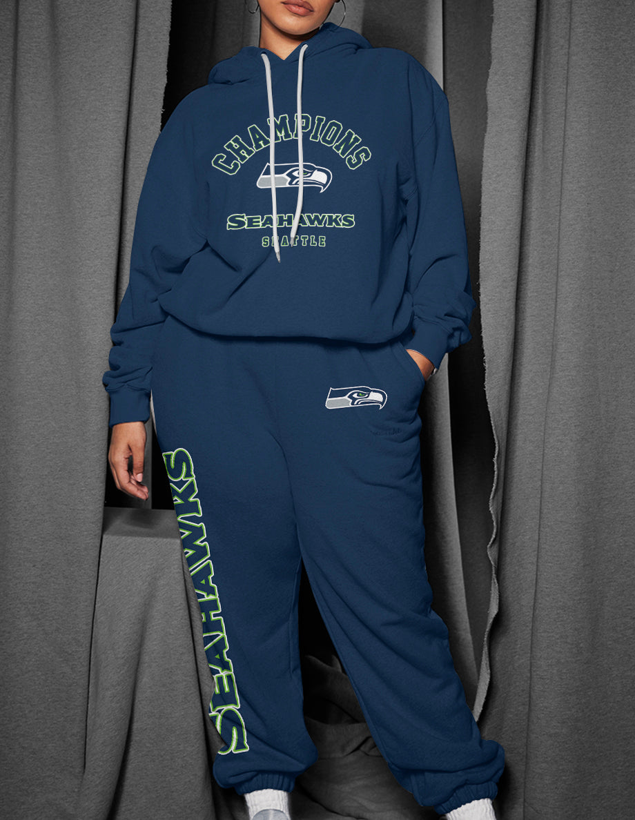 Seattle Seahawks 3D Printed Pullover Hoodie And Sweatpant 2pcs Tracksuits