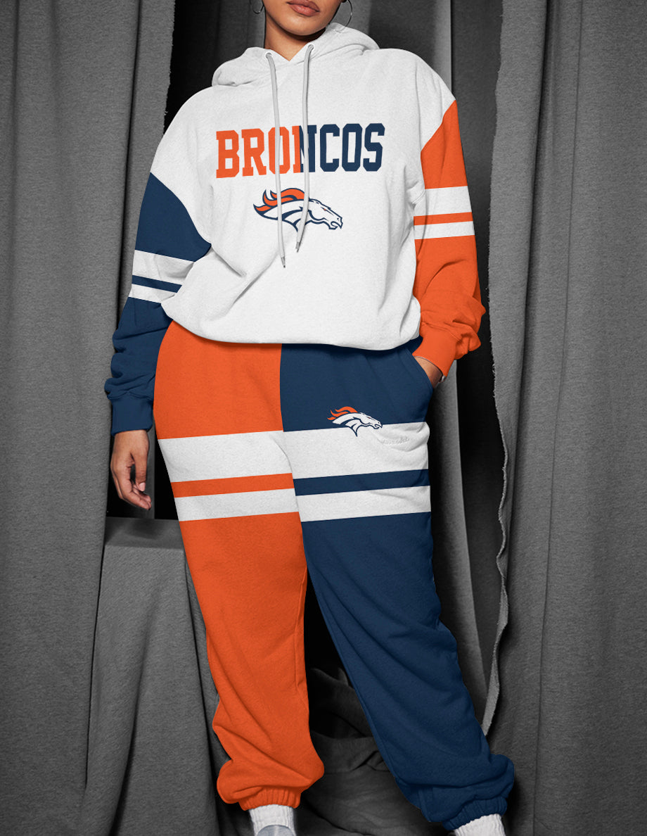Denver Broncos 3D Printed Pullover Hoodie And Sweatpant 2pcs Tracksuits