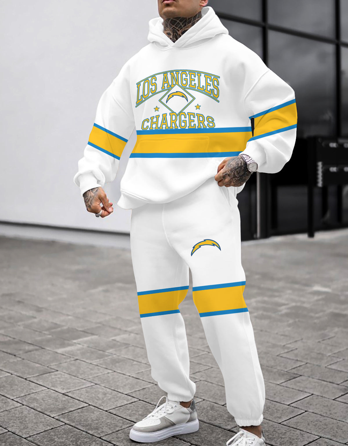 Los Angeles Chargers 3D Printed Pullover Hoodie And Sweatpant 2pcs Tracksuits