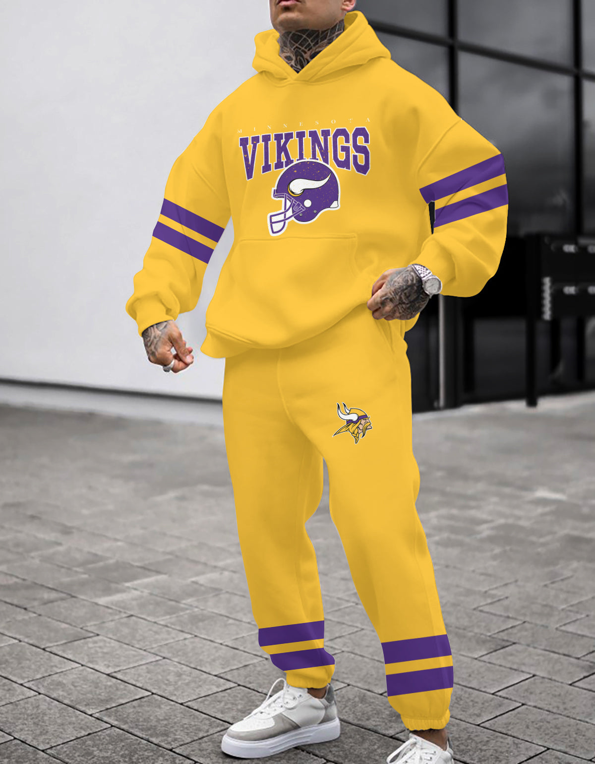 Minnesota Vikings 3D Printed Pullover Hoodie And Sweatpant 2pcs Tracksuits