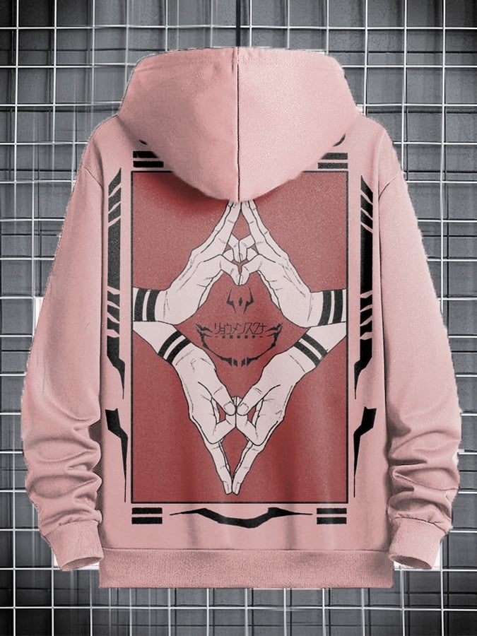 Men's Stylish Comic Print Hoodie