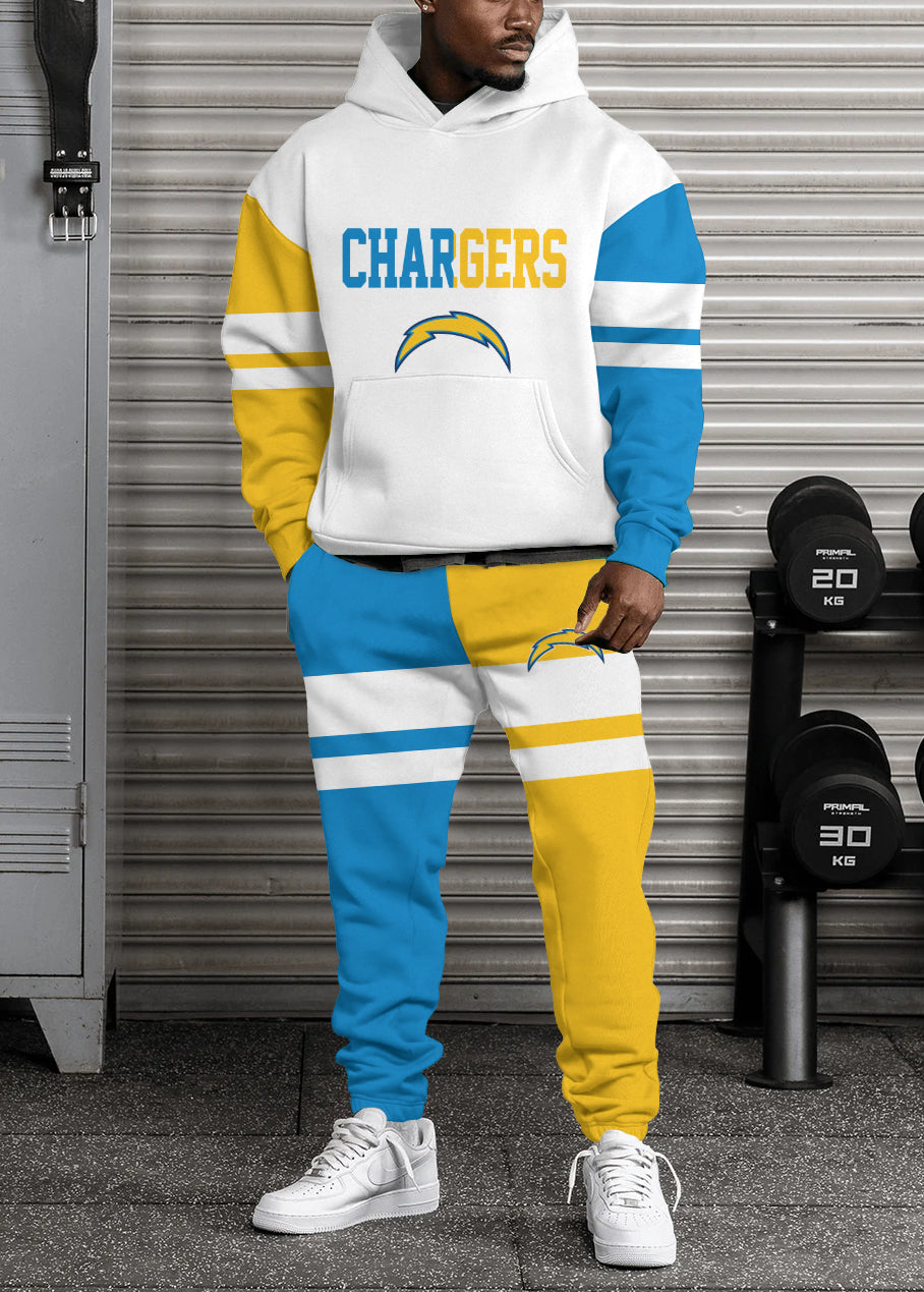 Los Angeles Chargers 3D Printed Pullover Hoodie And Sweatpant 2pcs Tracksuits