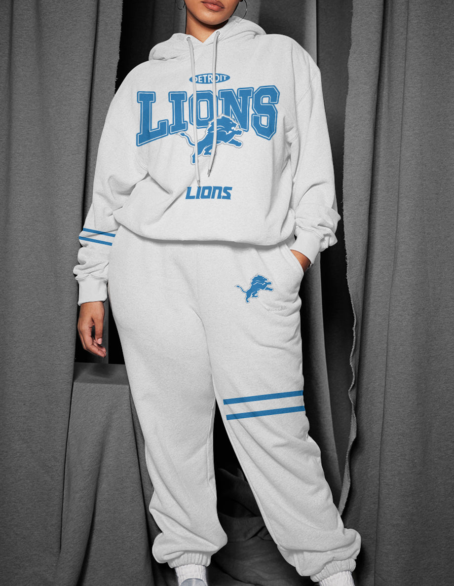Detroit Lions 3D Printed Pullover Hoodie And Sweatpant 2pcs Tracksuits
