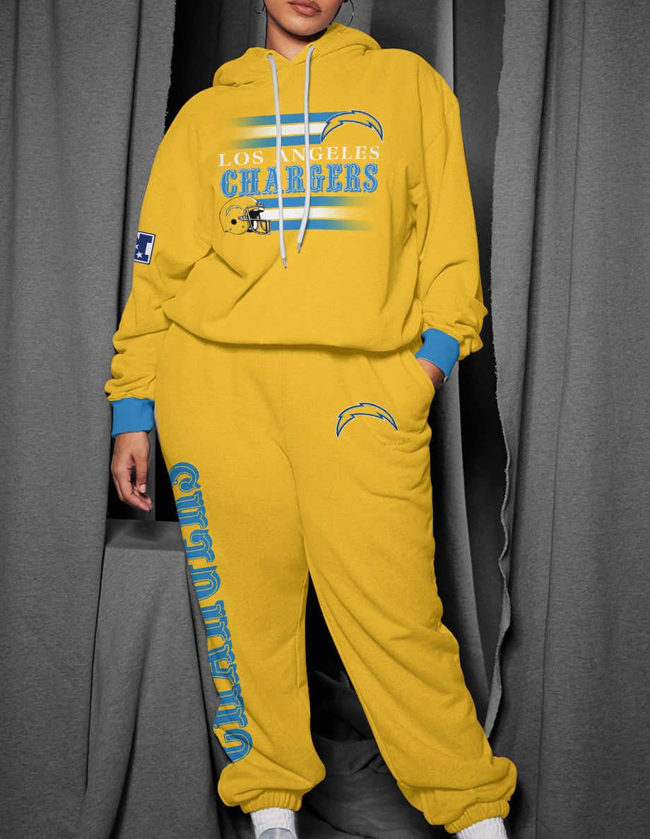 Los Angeles Chargers 3D Printed Pullover Hoodie And Sweatpant 2pcs Tracksuits