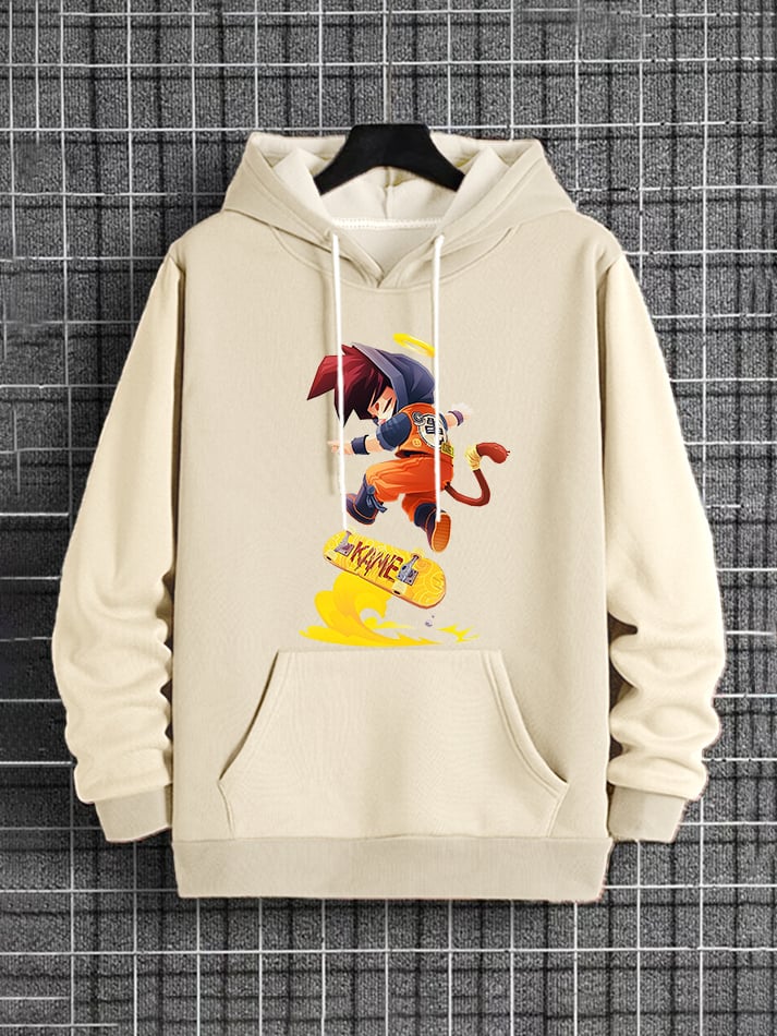 Men's Fashion Casual Anime Printed Hoodie