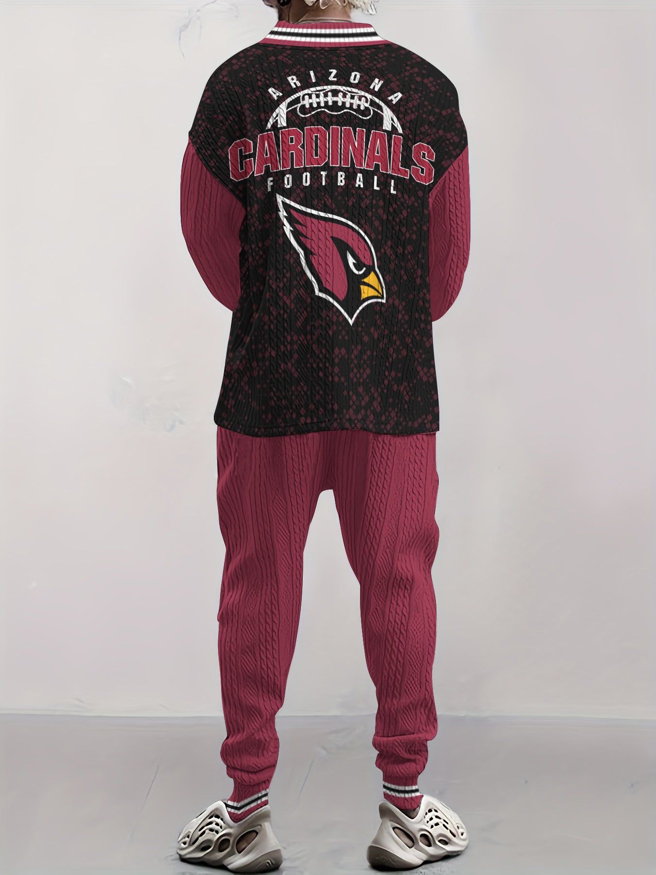 Arizona Cardinals  Classic All-Season Long Sleeve V-Neck Pullover Sweater