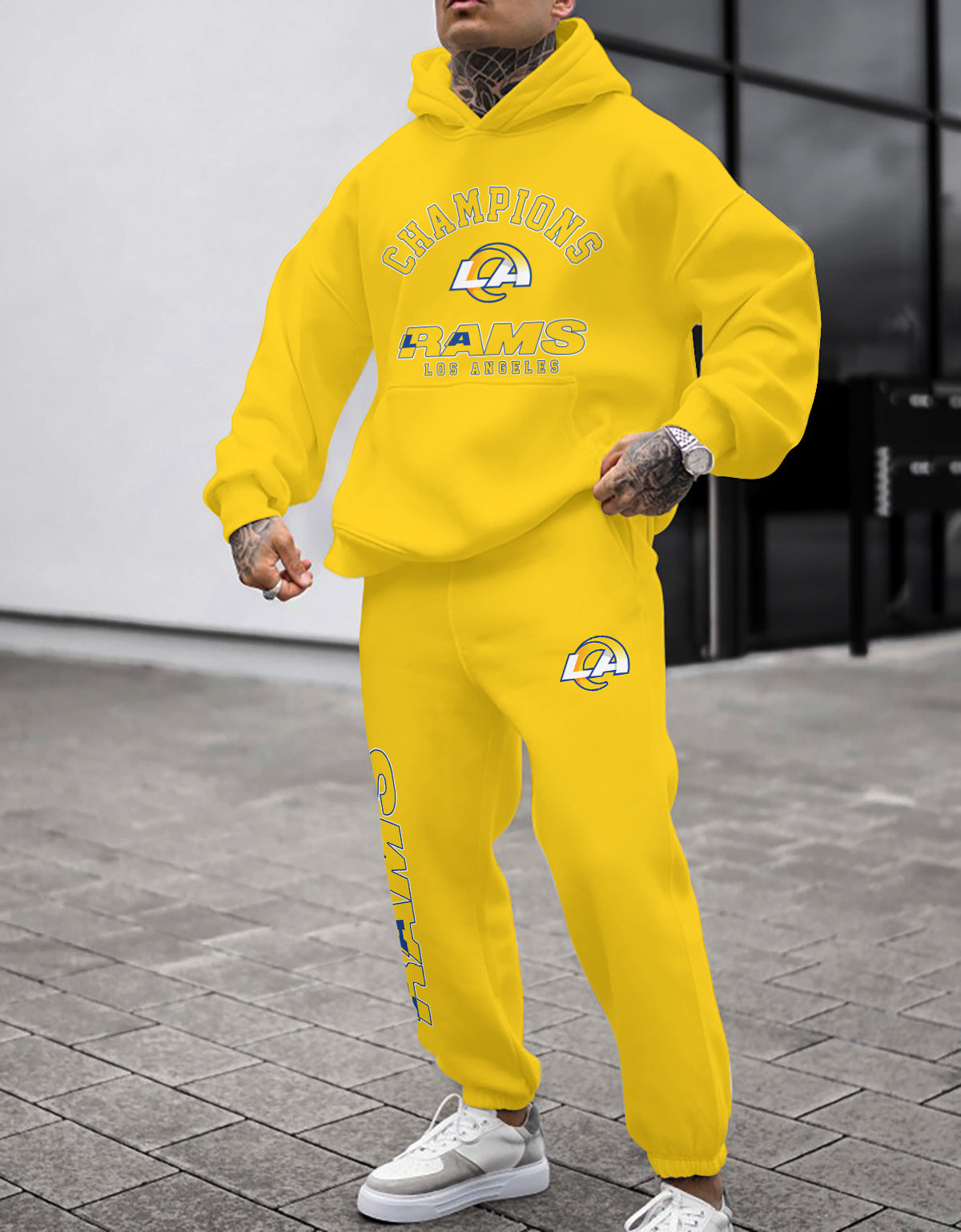 Los Angeles Rams 3D Printed Pullover Hoodie And Sweatpant 2pcs Tracksuits