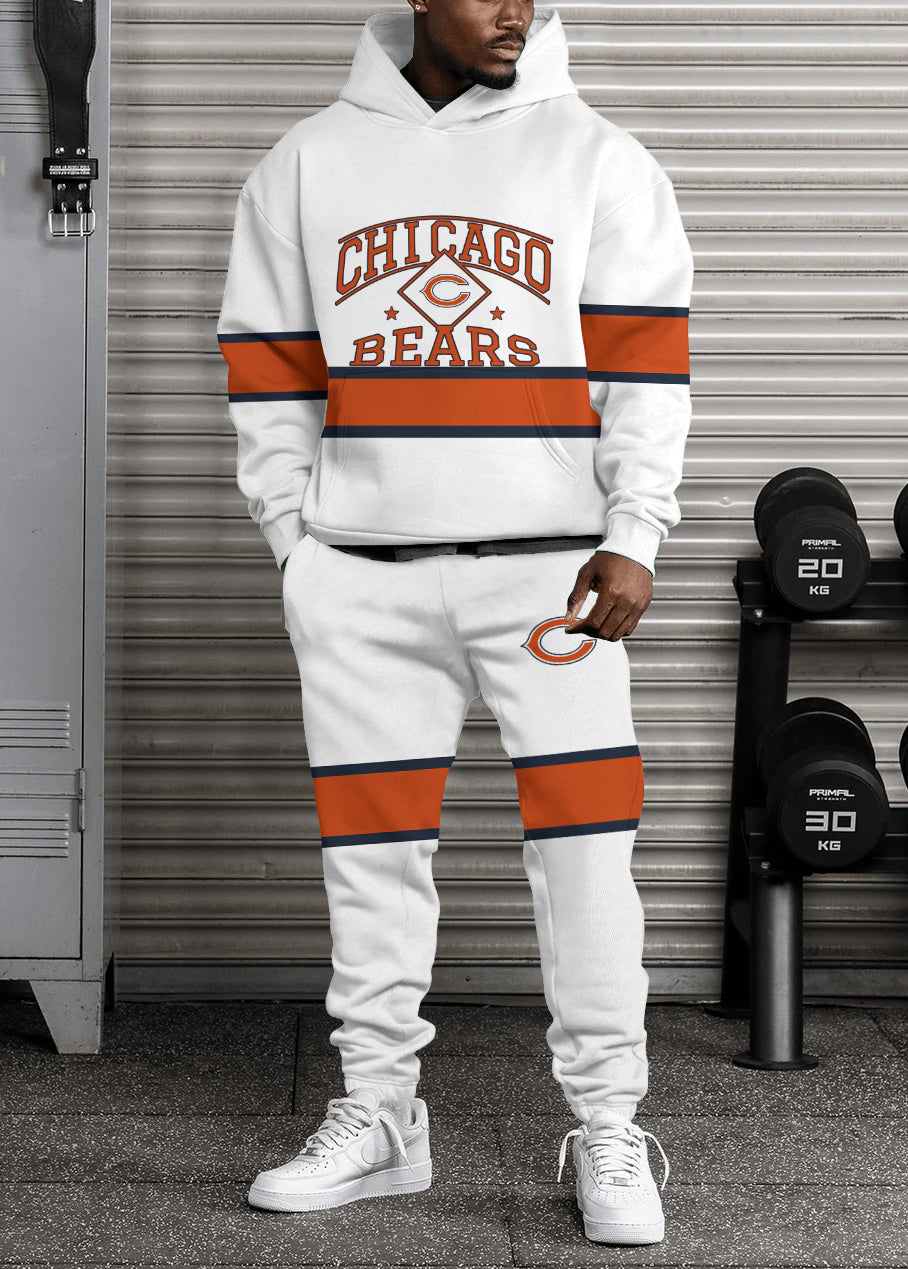 Chicago Bears 3D Printed Pullover Hoodie And Sweatpant 2pcs Tracksuits