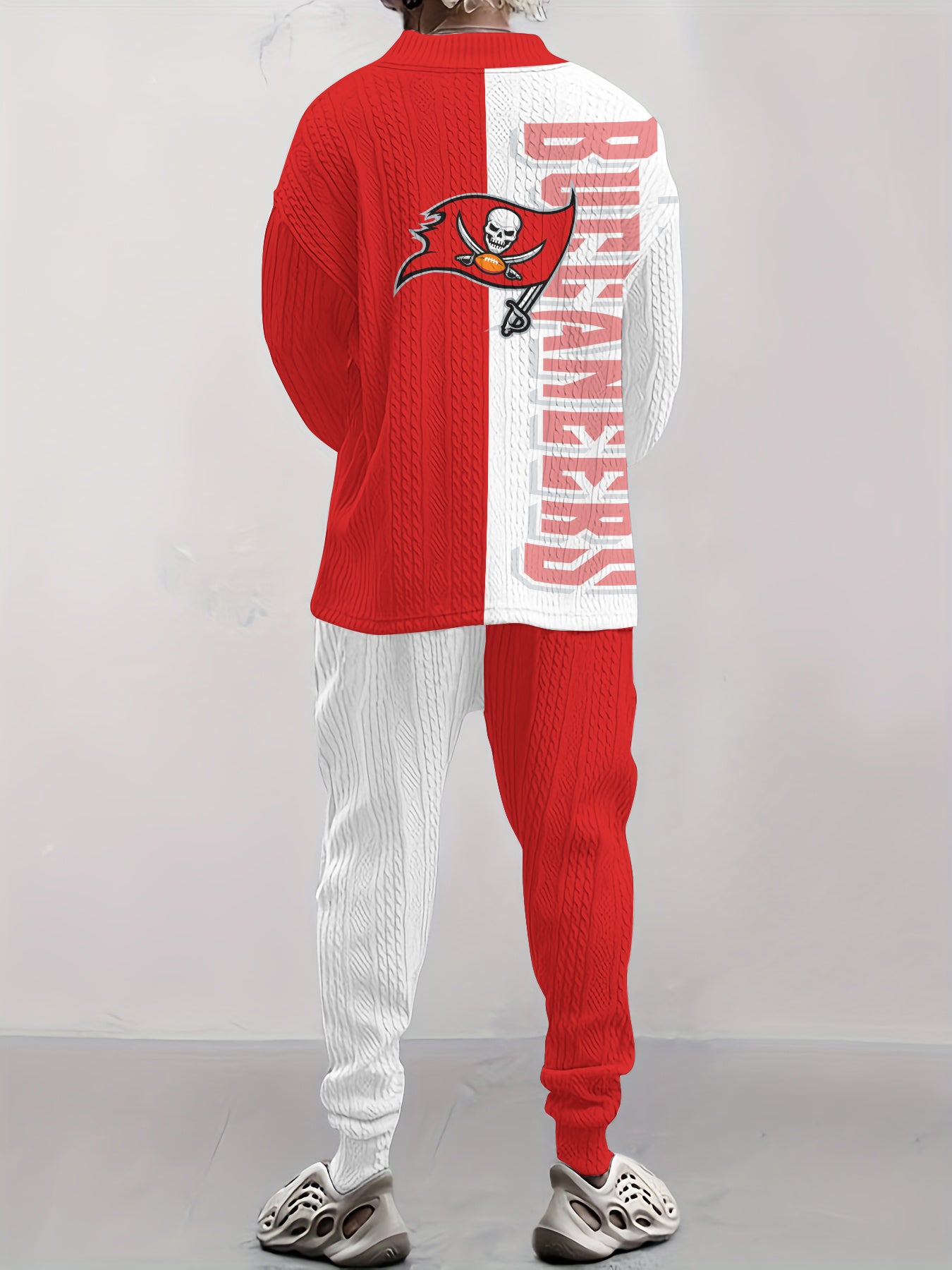 Tampa Bay Buccaneers  Classic All-Season Long Sleeve V-Neck Pullover Sweater