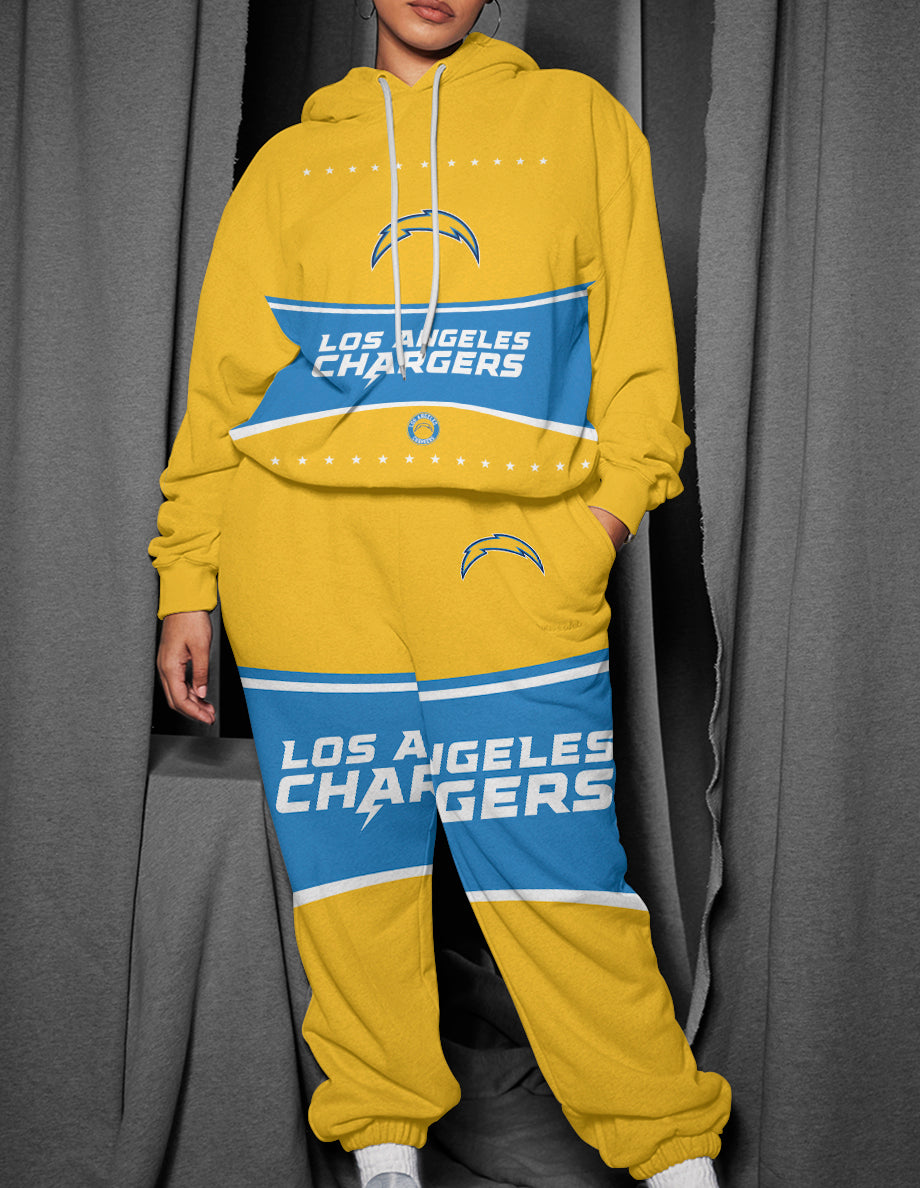 Los Angeles Chargers 3D Printed Pullover Hoodie And Sweatpant 2pcs Tracksuits