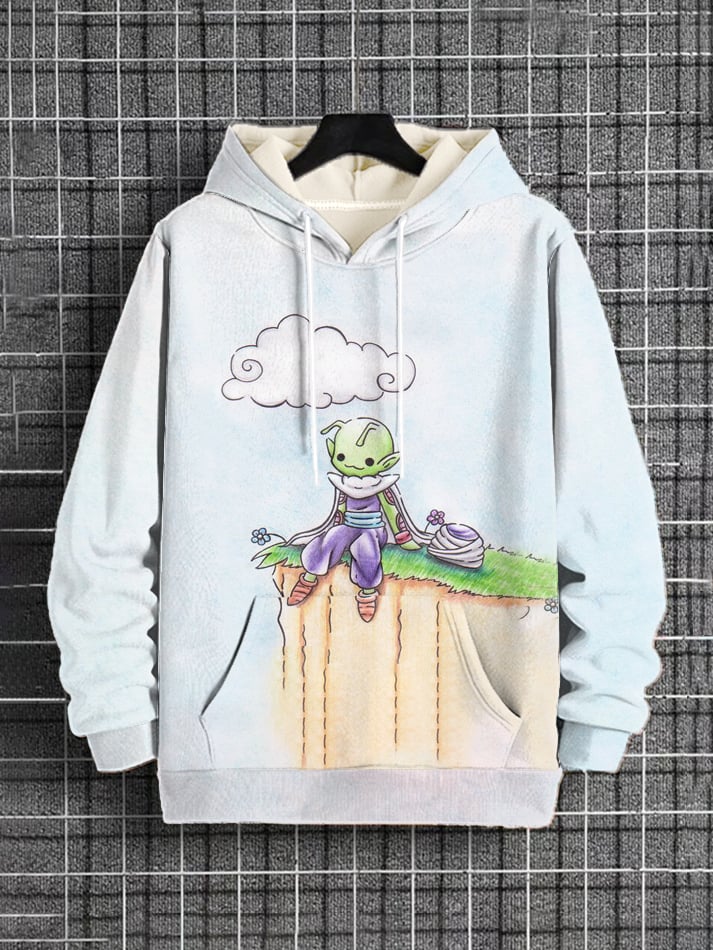 Men's Fashion Casual Anime Printed Hoodie