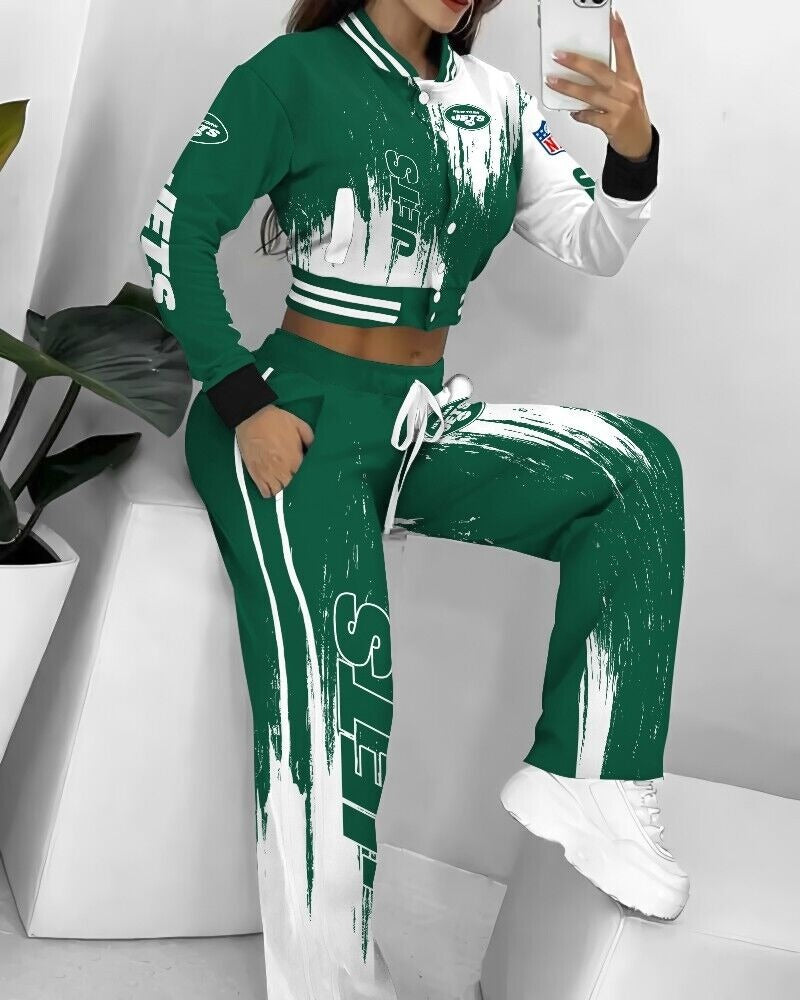 New York Jets  3D Printed Varsity Jacket Set