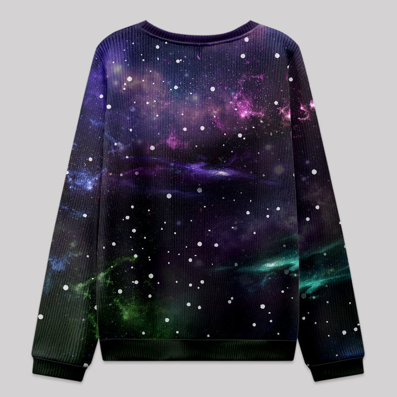 Beautiful Nebula Outer Space Knit Sweatshirt