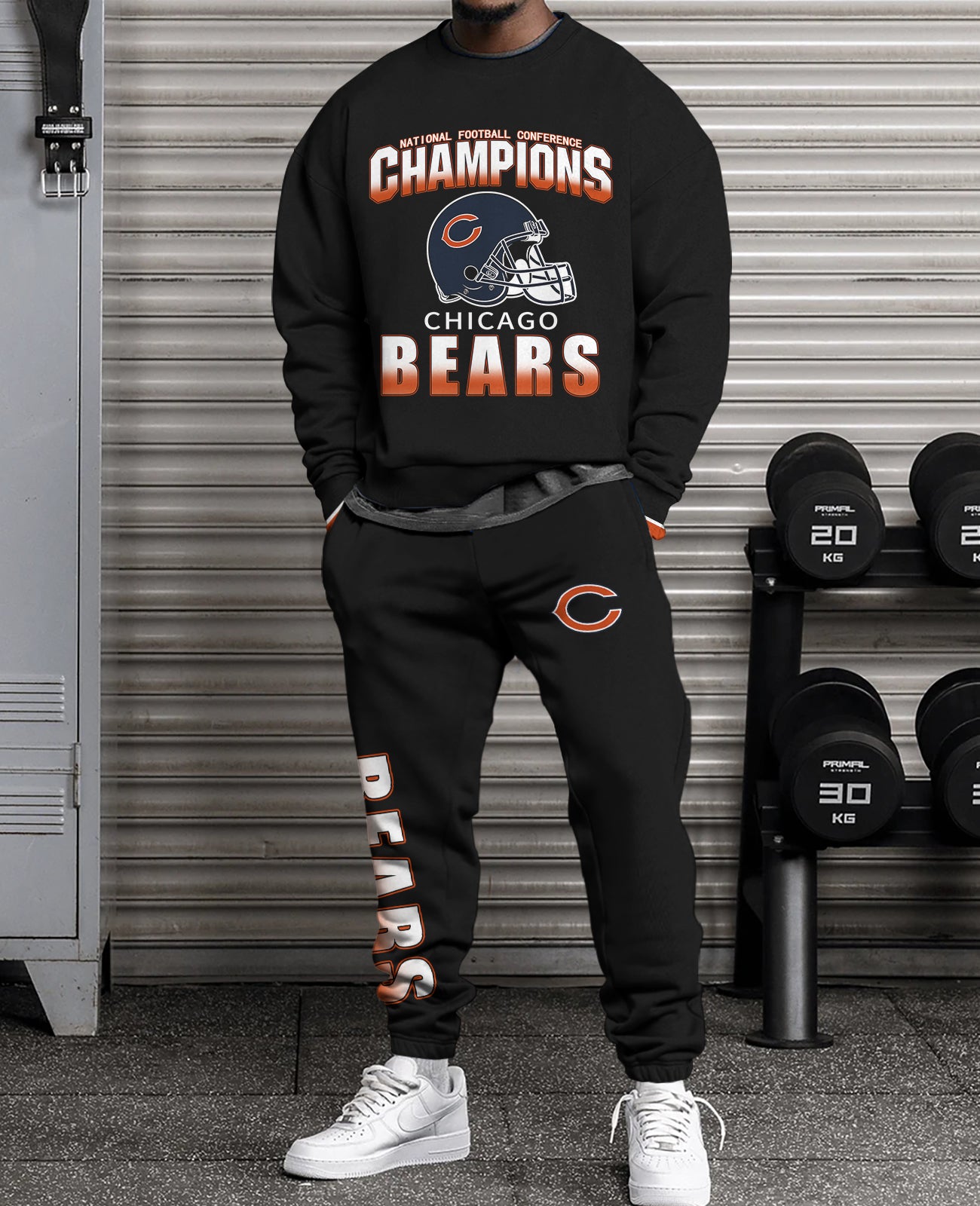 Chicago Bears 3D sweatsuit and sweatpants 2 piece outfits