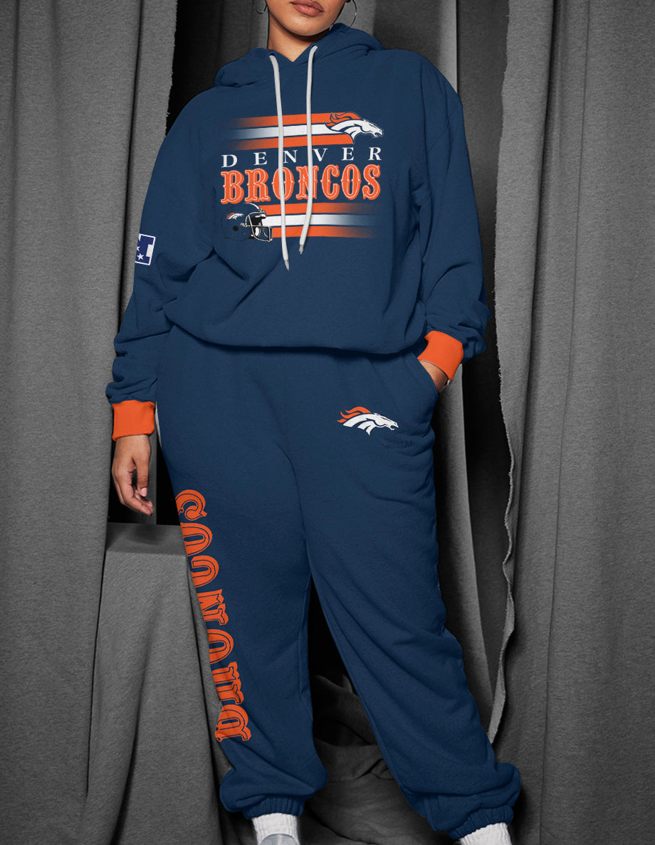 Denver Broncos 3D Printed Pullover Hoodie And Sweatpant 2pcs Tracksuits