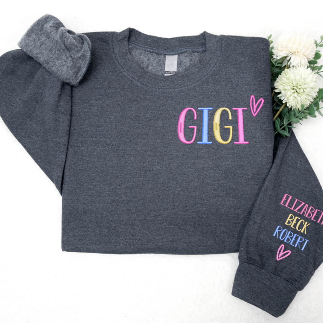 Custom Embroidered Grandma Christmas Sweatshirt, Gift for Grandma, Nana Hoodie, New Grandma Gift