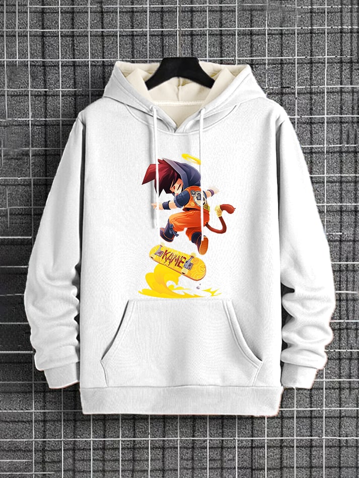 Men's Fashion Casual Anime Printed Hoodie