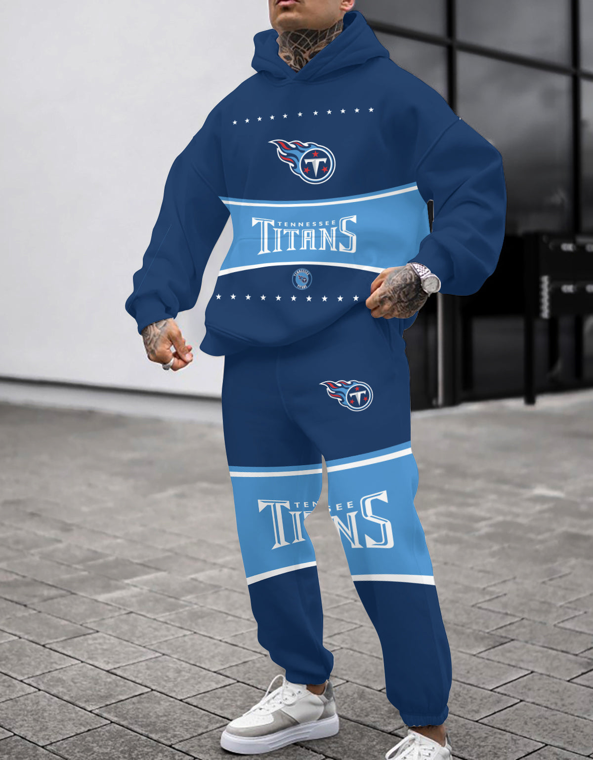 Tennessee Titans 3D Printed Pullover Hoodie And Sweatpant 2pcs Tracksuits