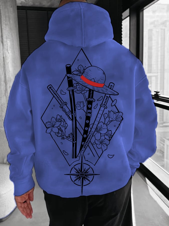 Men's Simple   Three-Knife Hoodie