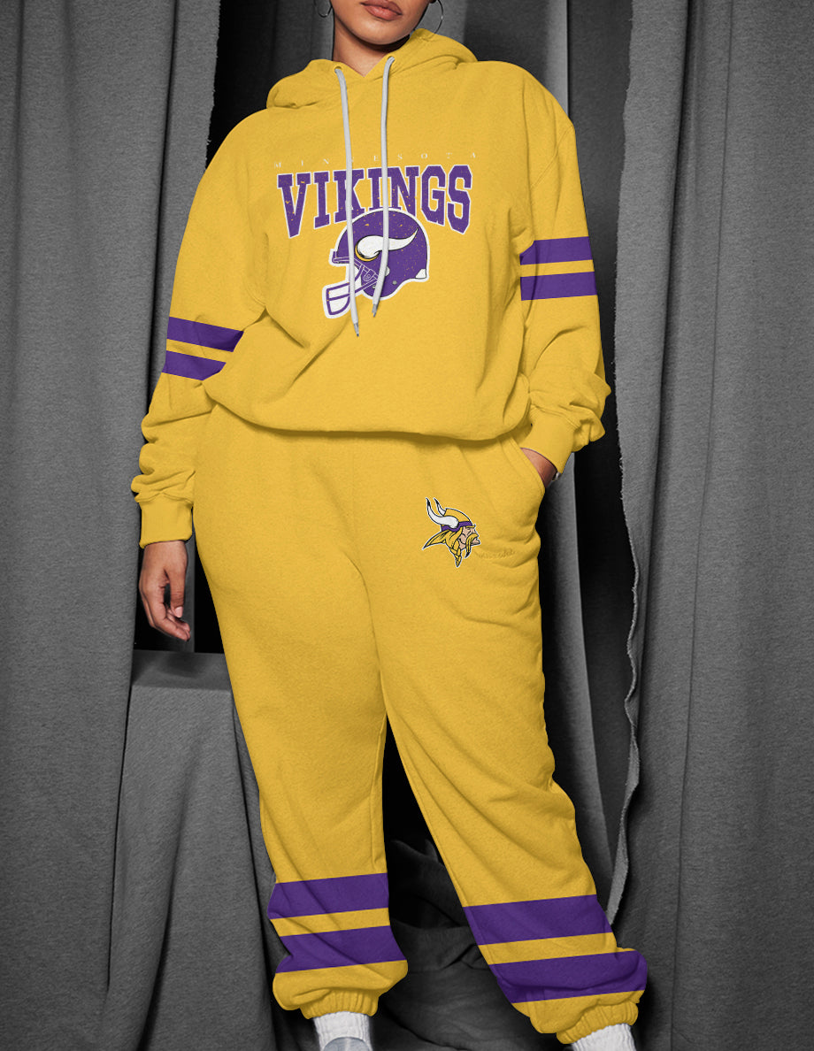 Minnesota Vikings 3D Printed Pullover Hoodie And Sweatpant 2pcs Tracksuits