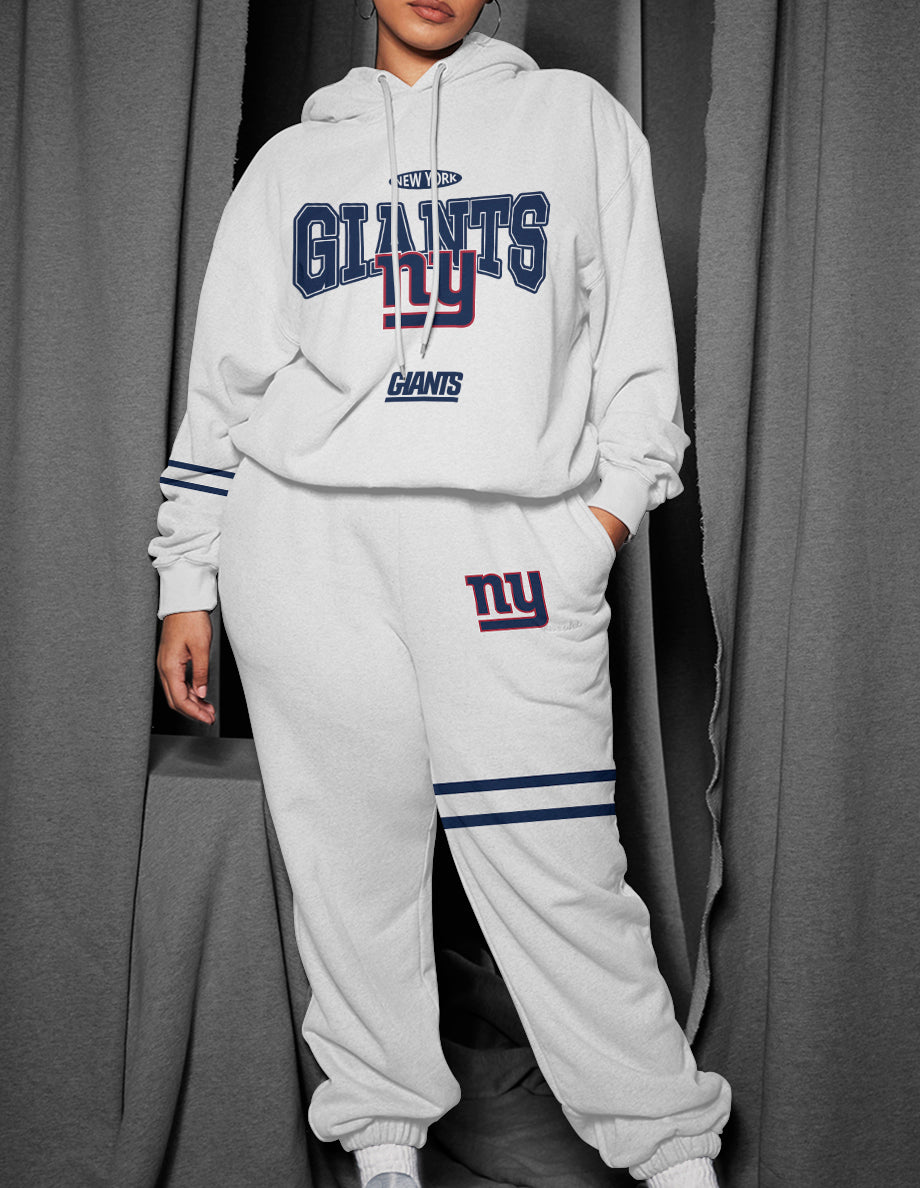 New York Giants 3D Printed Pullover Hoodie And Sweatpant 2pcs Tracksuits