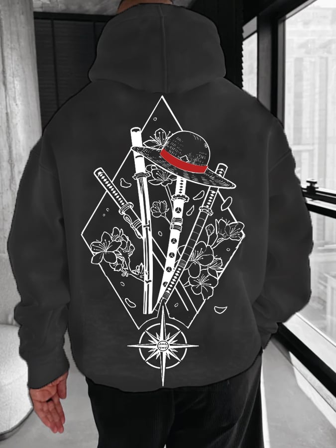 Men's Simple   Three-Knife Hoodie