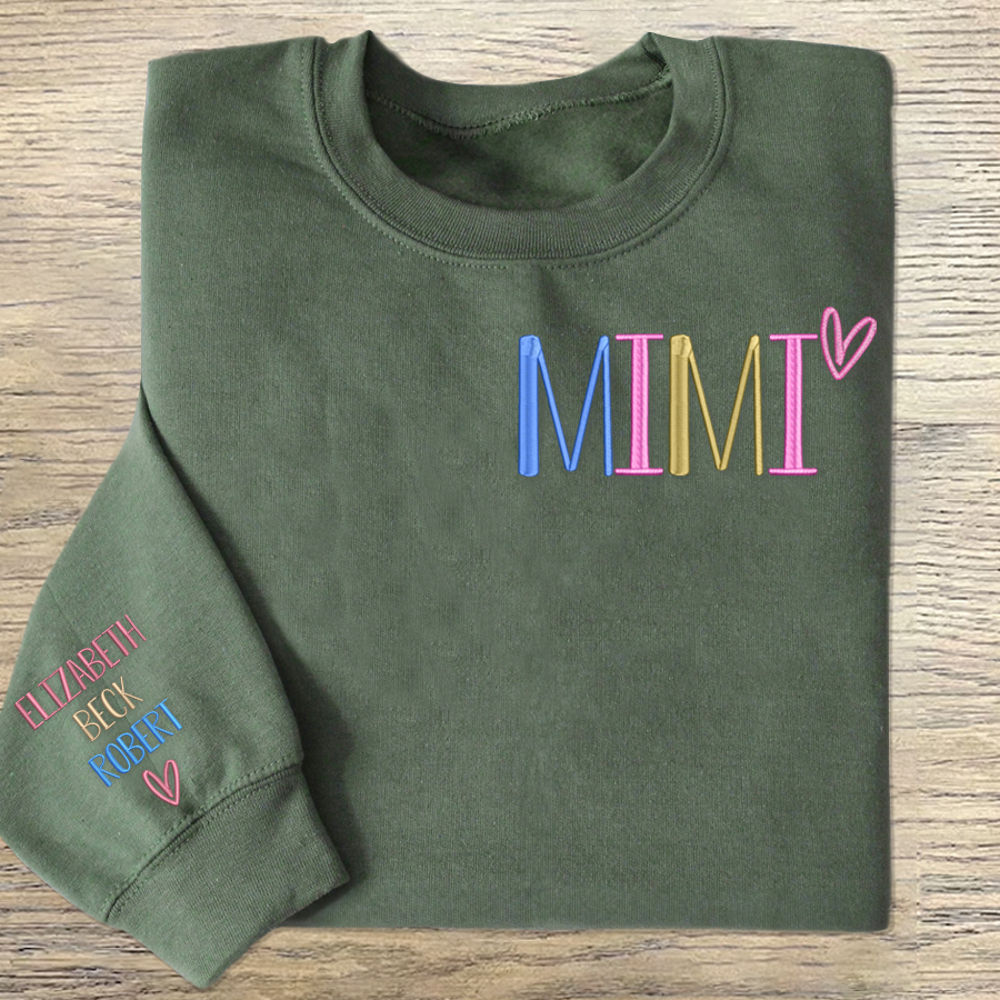 Custom Embroidered Grandma Christmas Sweatshirt, Gift for Grandma, Nana Hoodie, New Grandma Gift