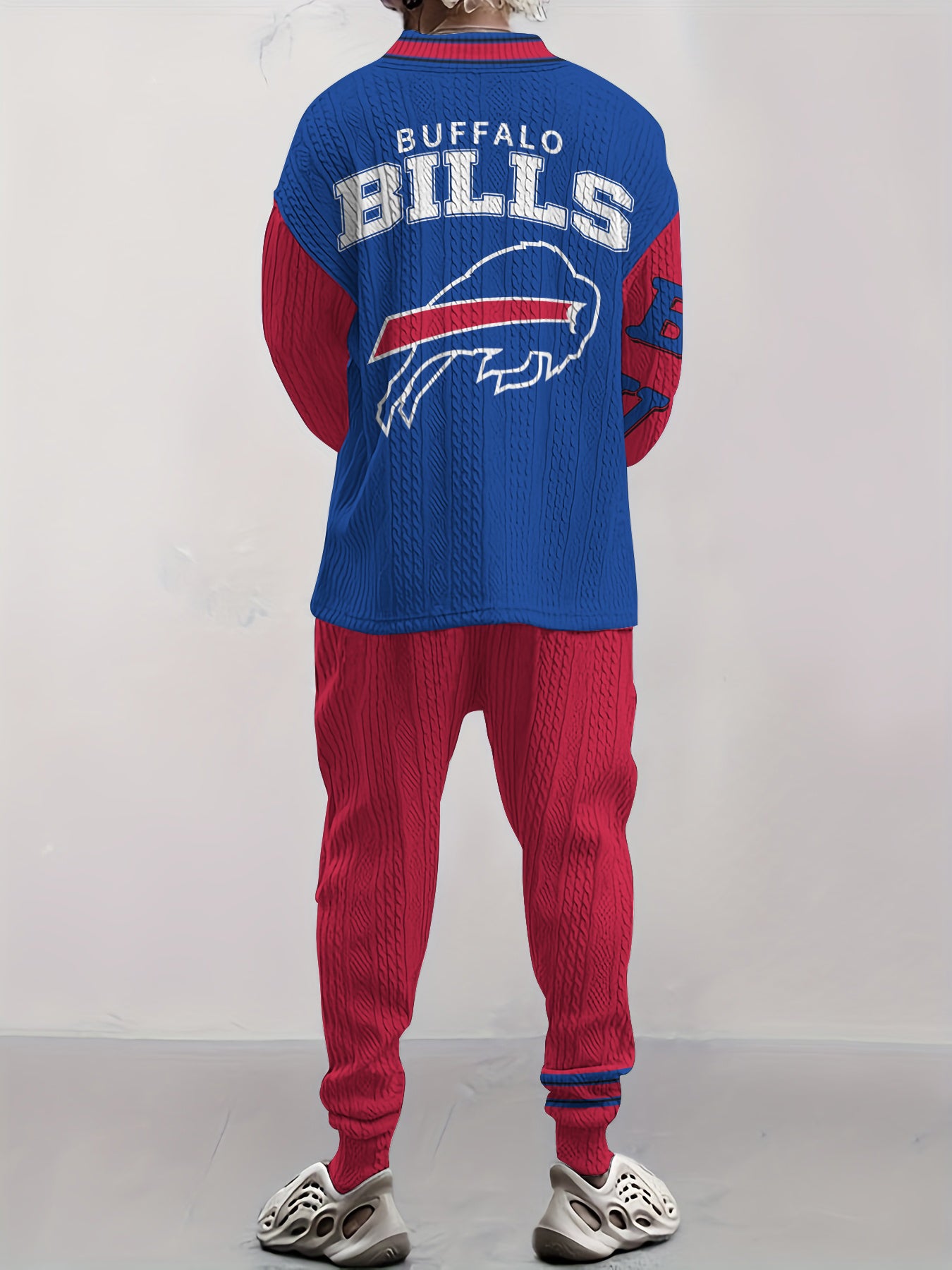 Buffalo Bills Classic All-Season Long Sleeve V-Neck Pullover Sweater