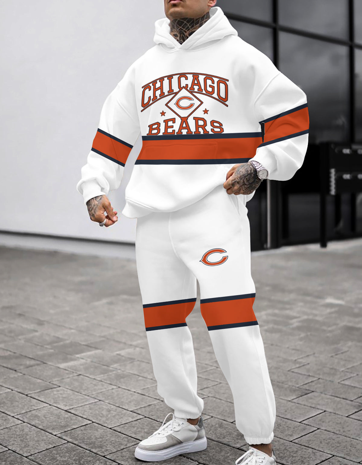Chicago Bears 3D Printed Pullover Hoodie And Sweatpant 2pcs Tracksuits